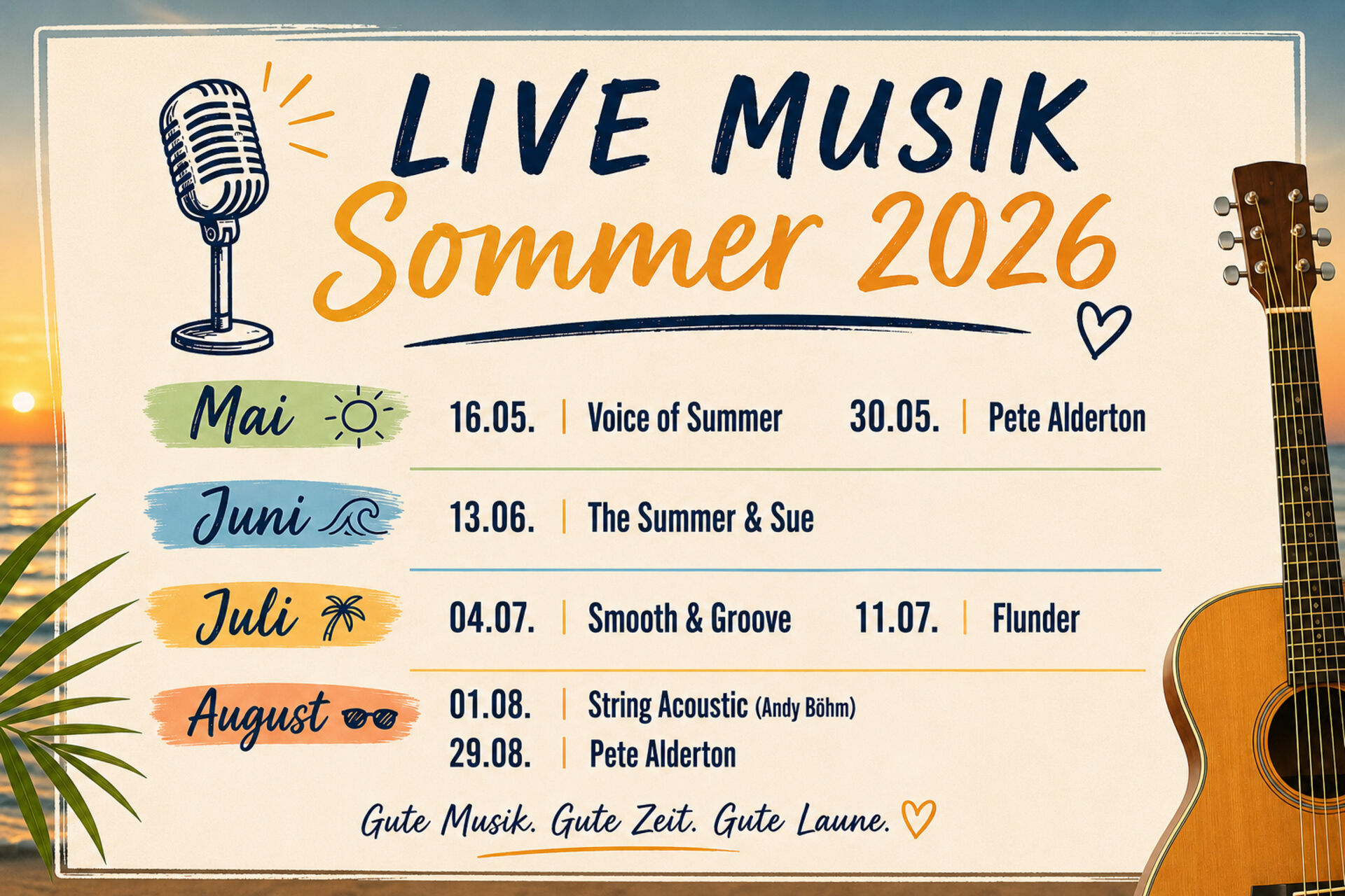 Live Musik Sommer 2026