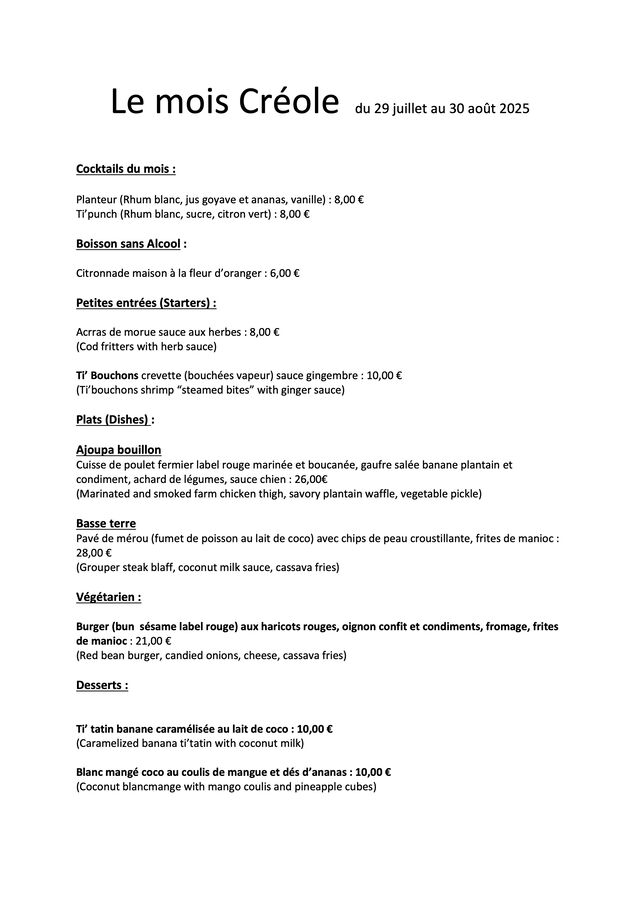 Le mois Créole 2025