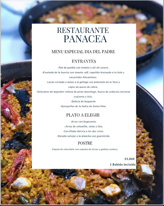 Menú especial día del padre‼️