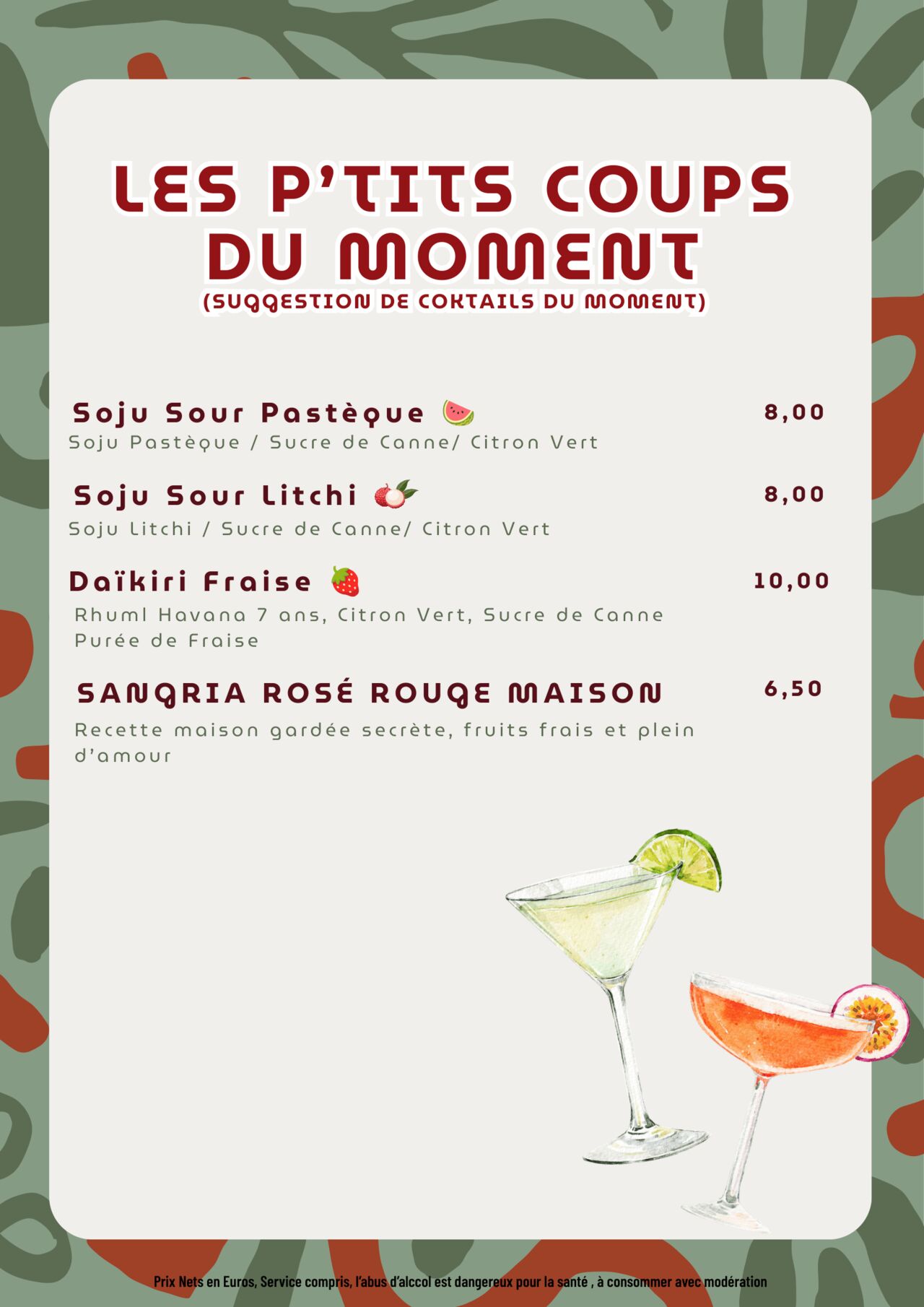 Suggestions cocktails du moment