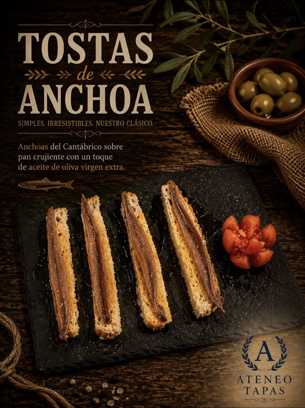 TOSTA DE ANCHOA DEL CANTABRICO