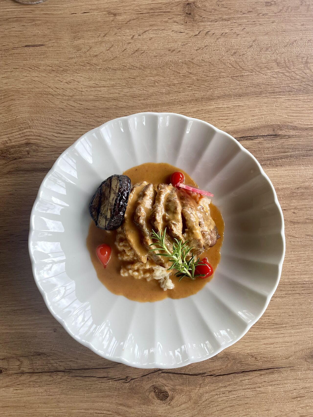 Pluma de porc ibérique, risotto au parmesan