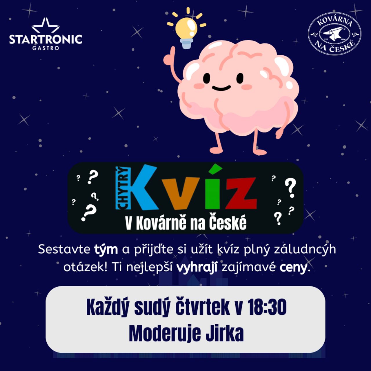🧠 Chytrý kvíz v Kovárně na České