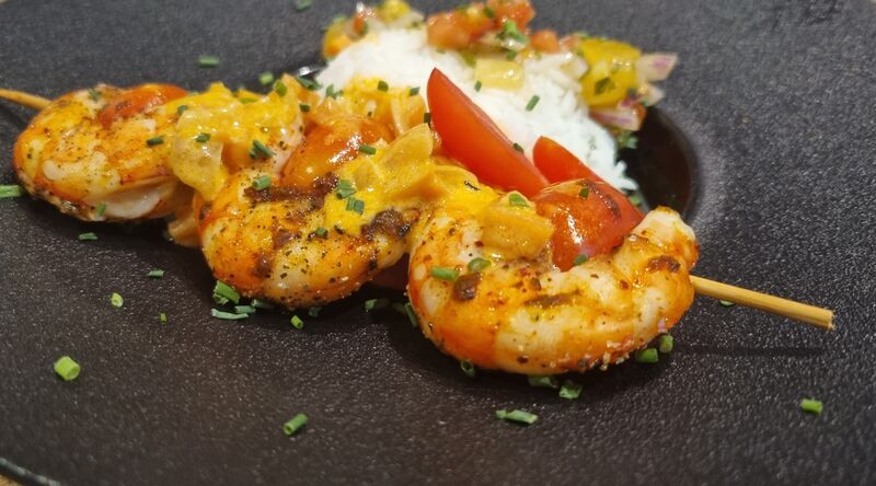 Brochette de gambas