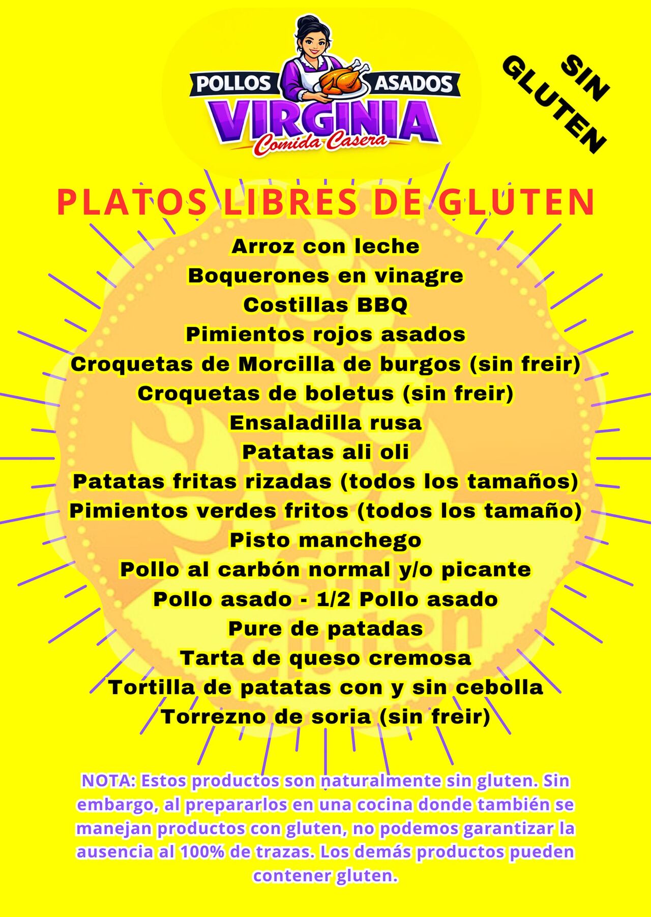 Productos sin GLUTEN