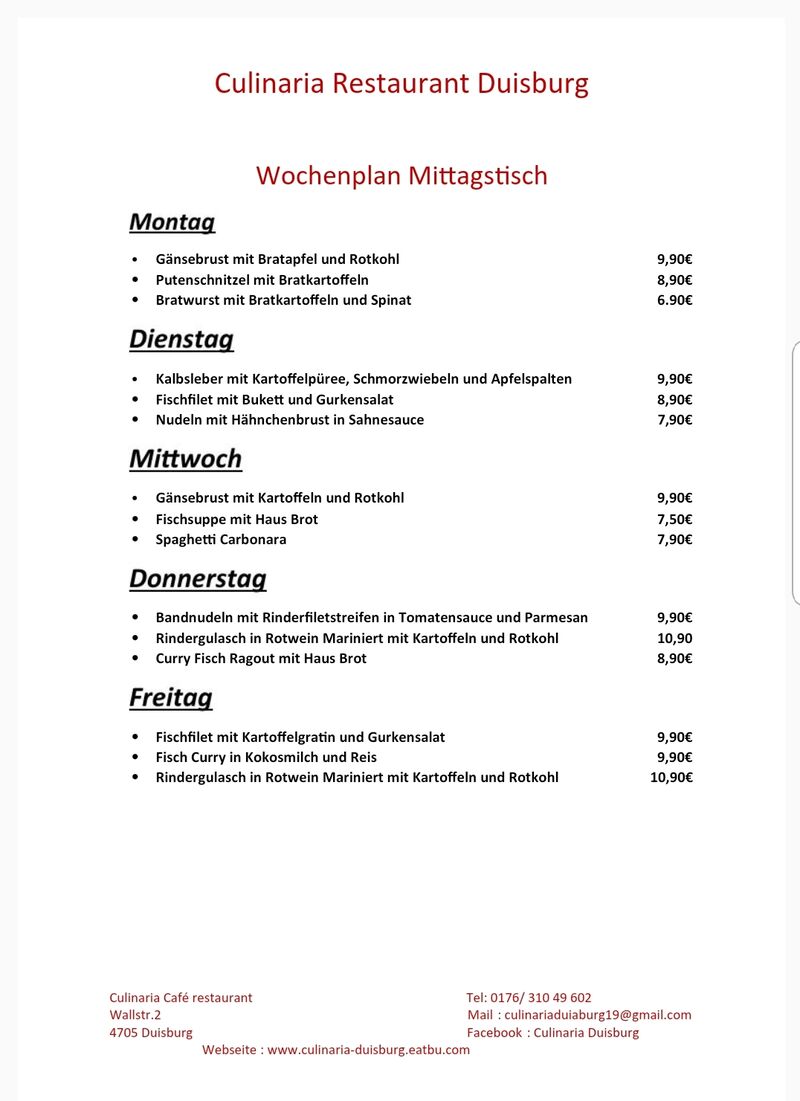 Wochenplan 25-29.11.2019
