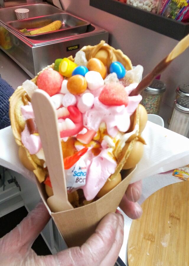Bubble Waffle aux bonbons Haribo