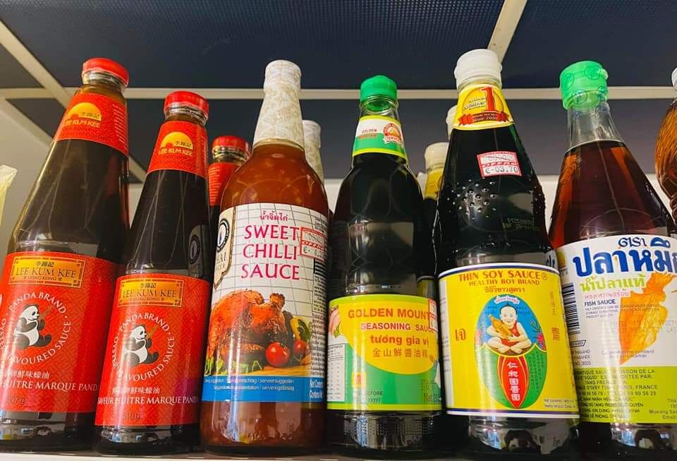 Les bouteilles de sauces