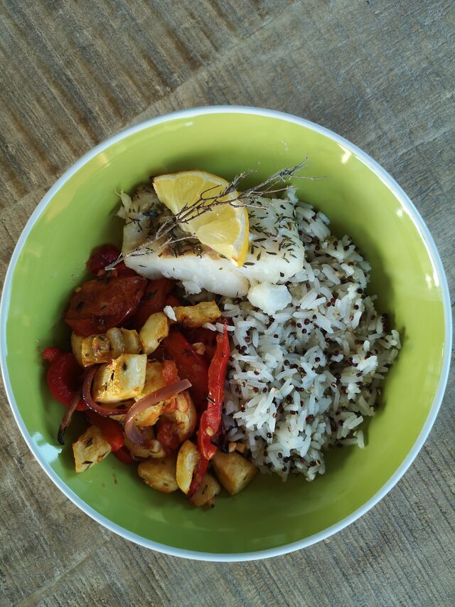 Exemple de salade bowl à composer à l'aide de notre saladette