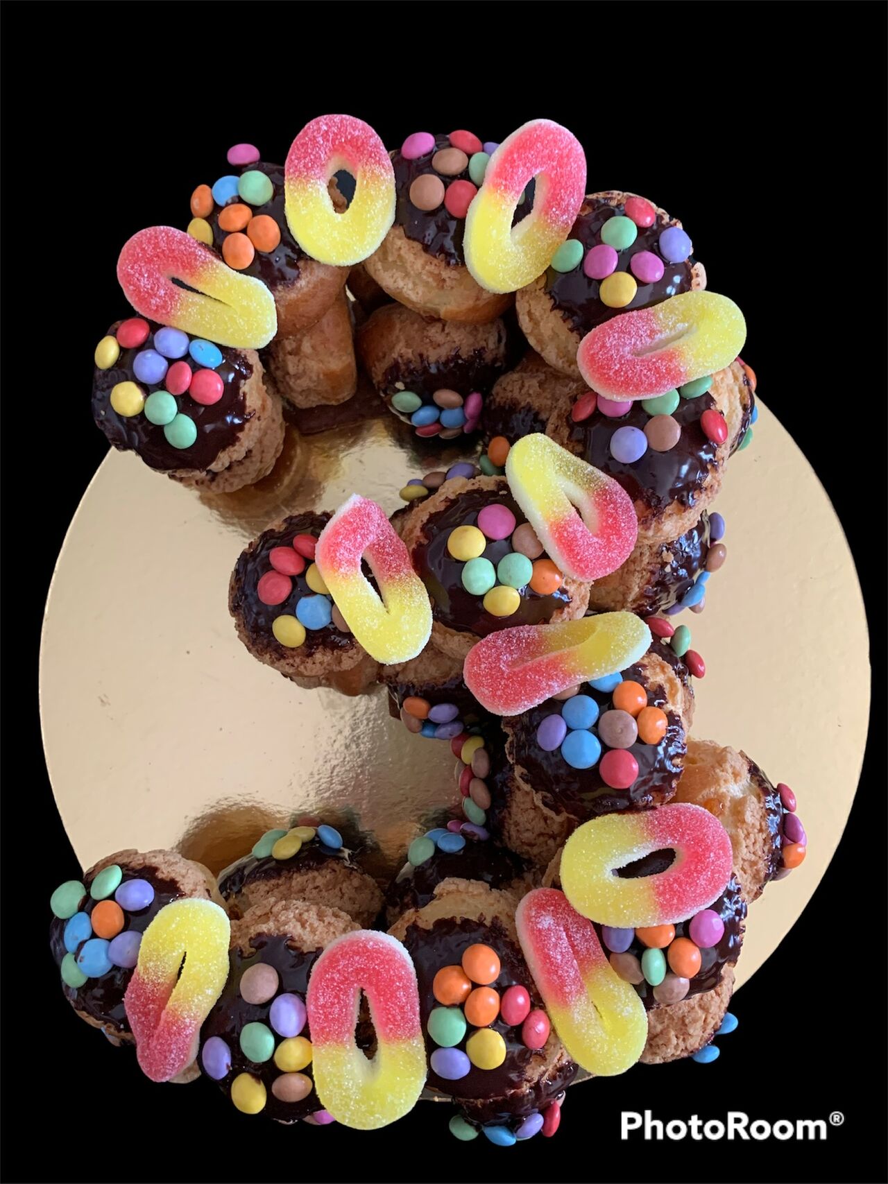 Number cake façon croquembouche 