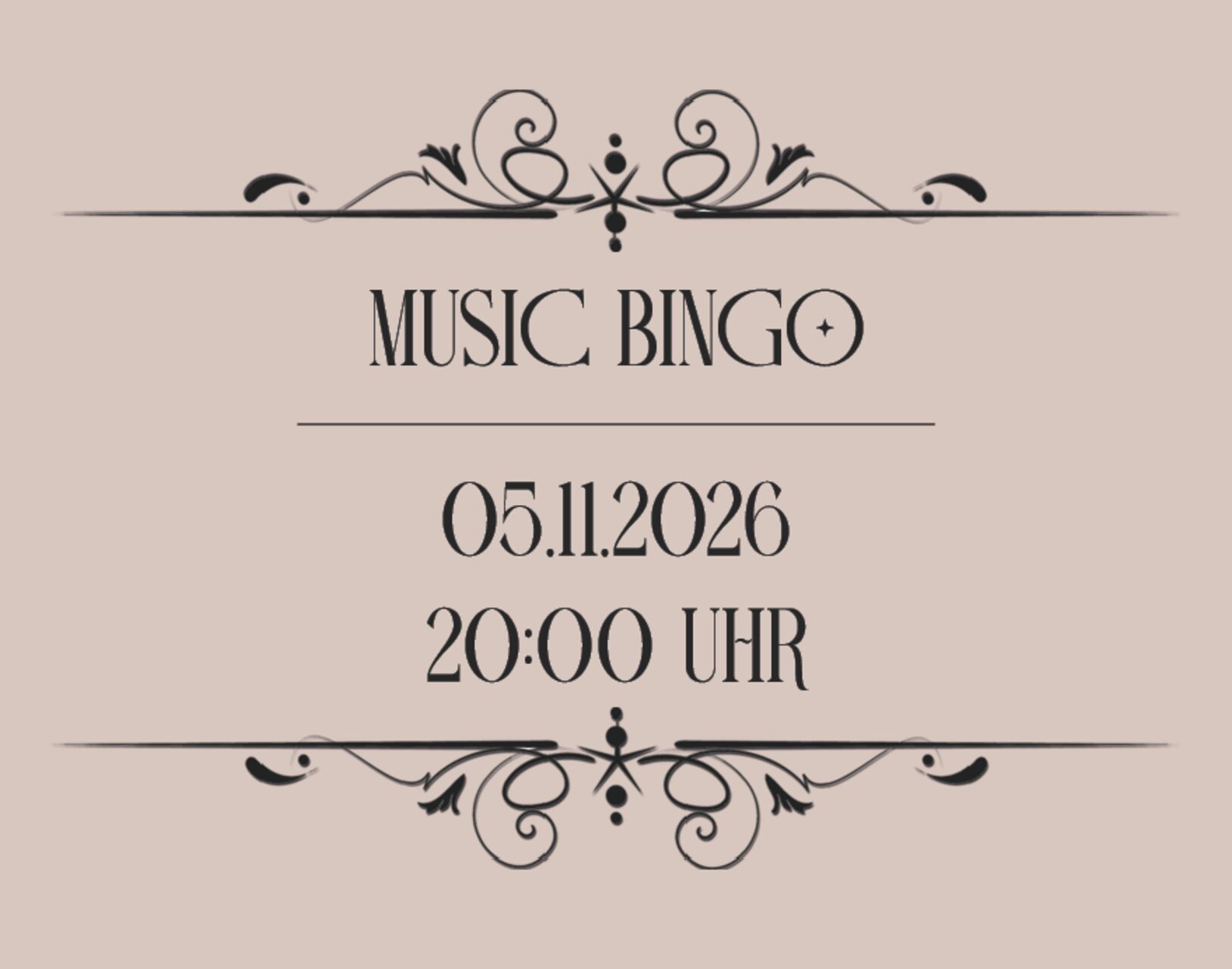 MUSIC BINGO