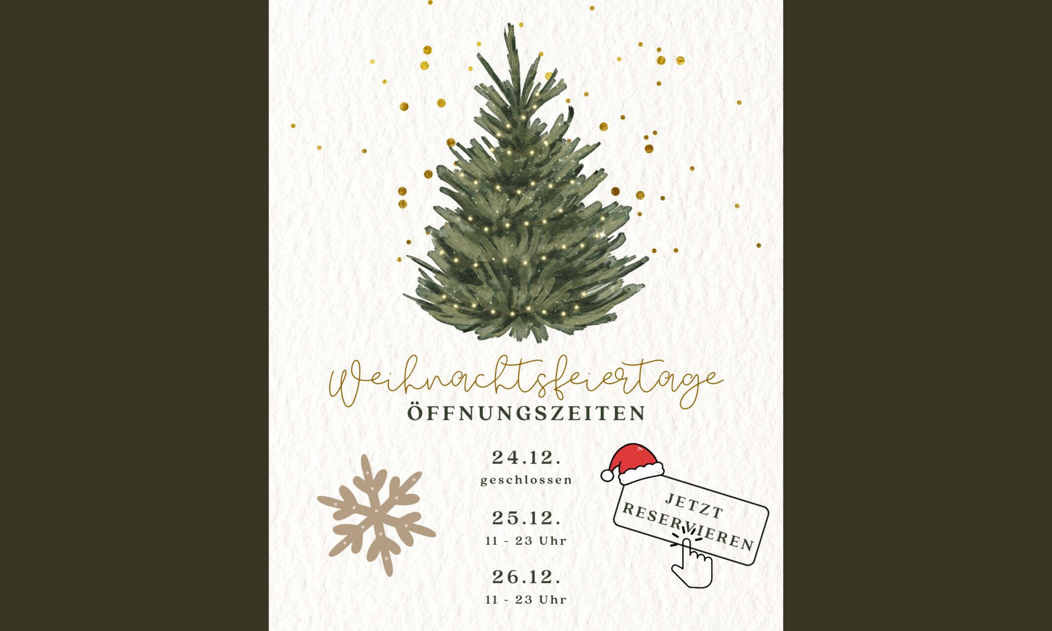 Weihnachtsfeiertage am 25. und am 26.12.2025