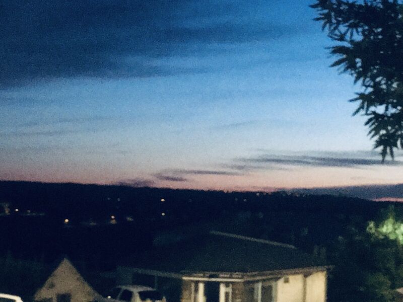 Vue de la Terrasse en fin de soirée 