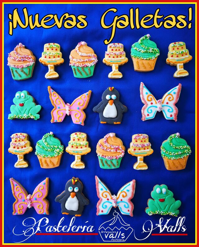 Galletas de Vainilla y Fondant.
Ideales para Cumpleaños y Fiestas.
Tenemos muchísimos de modelos a elegir.