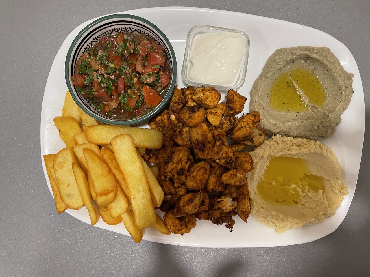 Assiette chich tawouk