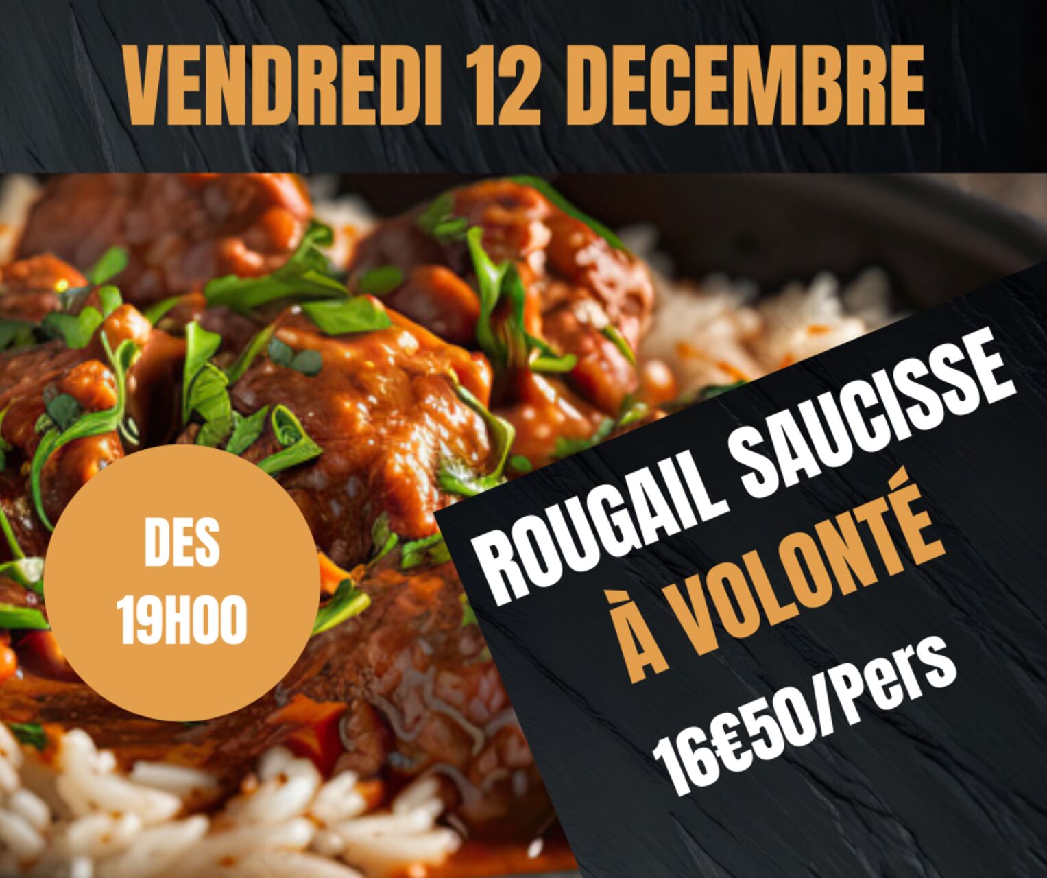ROUGAIL/SAUCISSE A VOLONTE