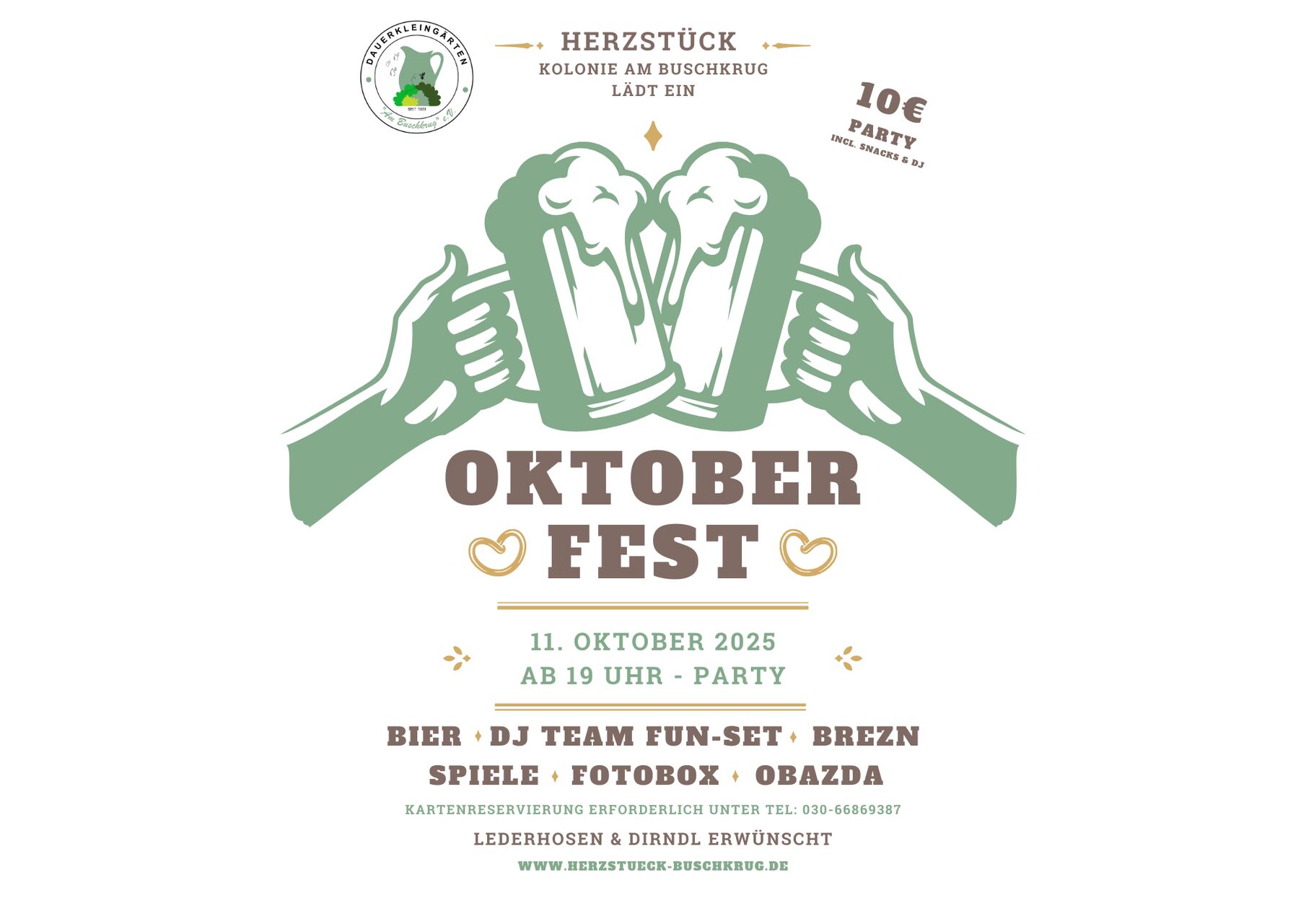 🎉 Oktoberfest im Herzstück 11.10.2025