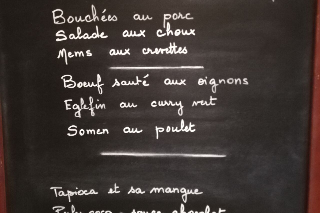 Menu du midi du 5 au 8 octobre