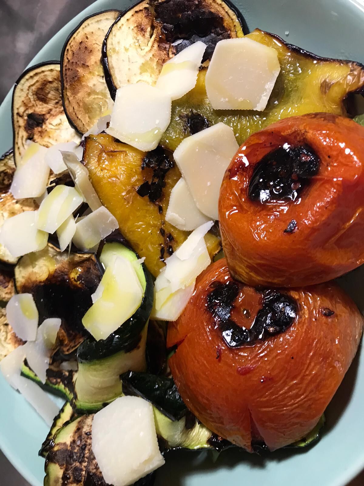 verdure grigliate e grana