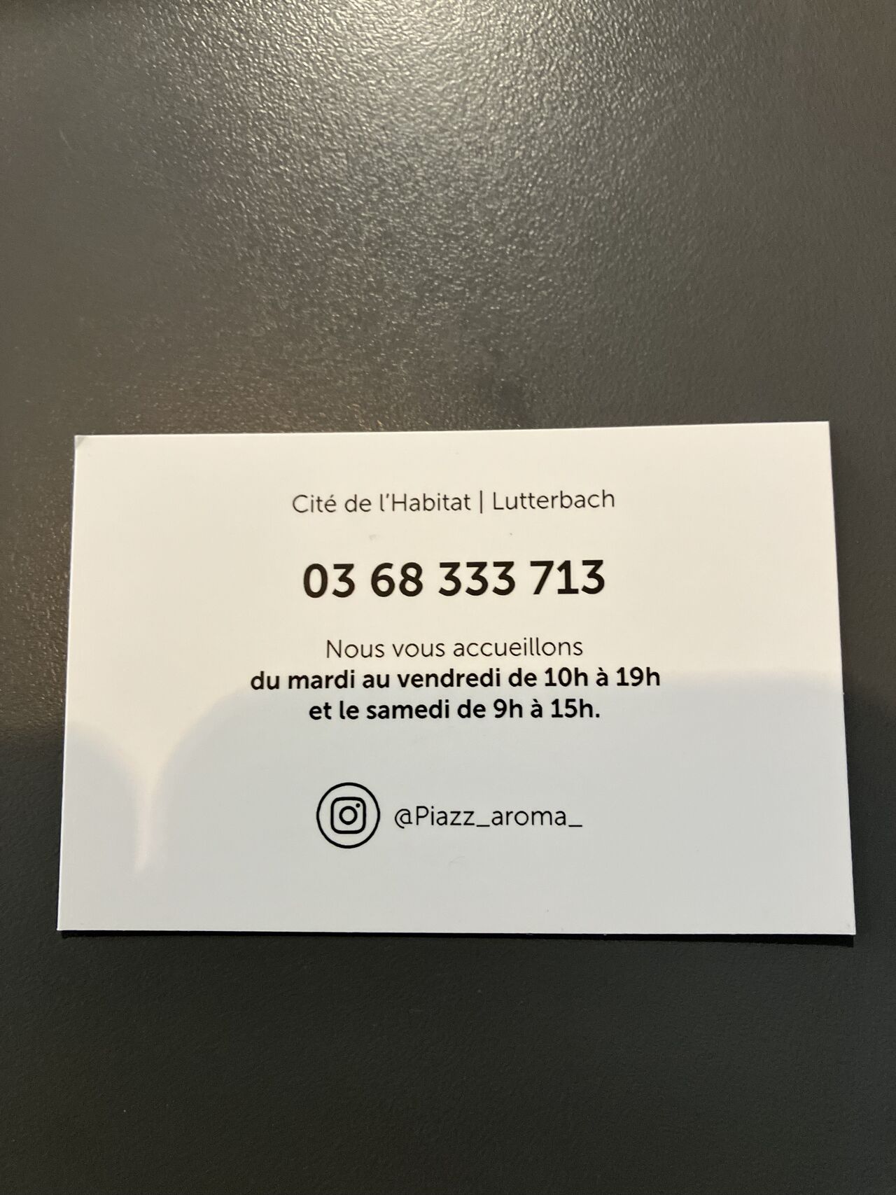 PIAZZ’ AROMA Verso