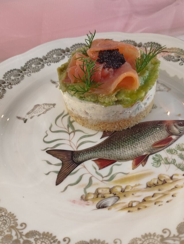 cheesecake truite et œufs de lompes 