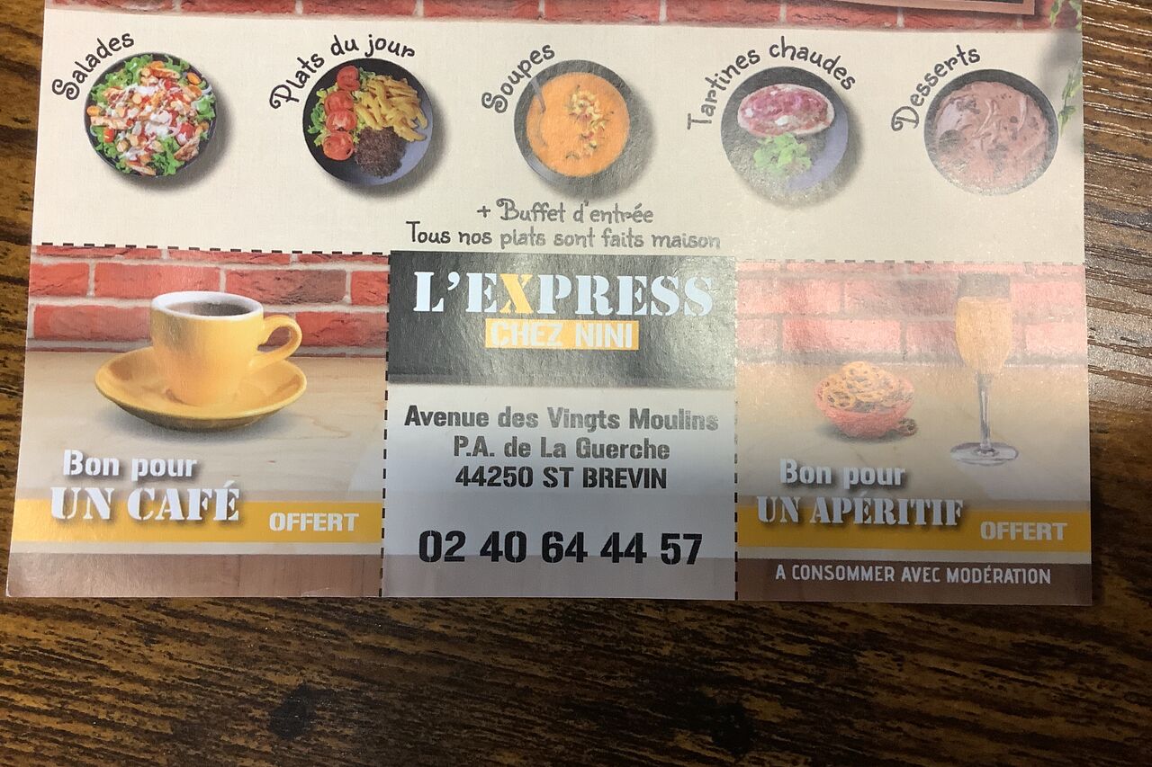 Bon pour un café ou un apéritif