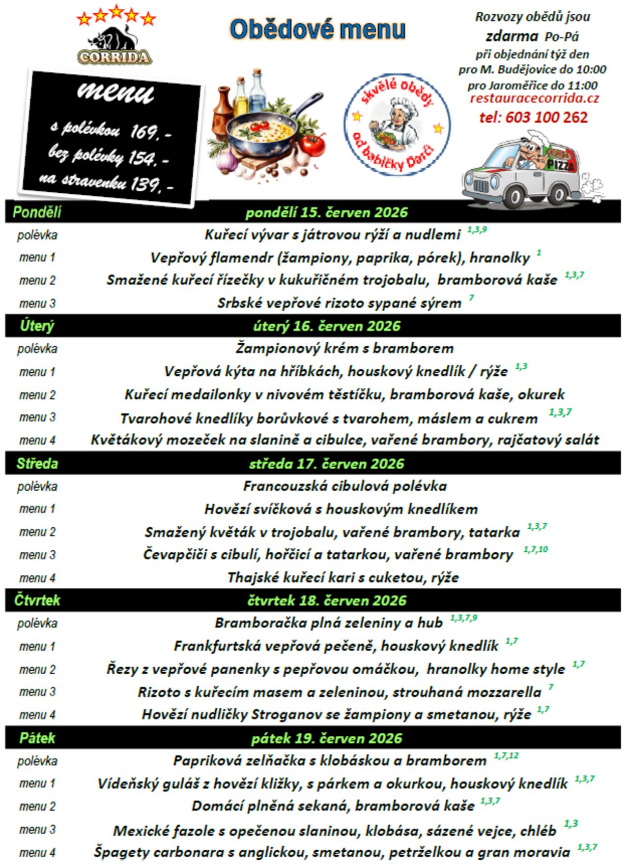Obědové menu