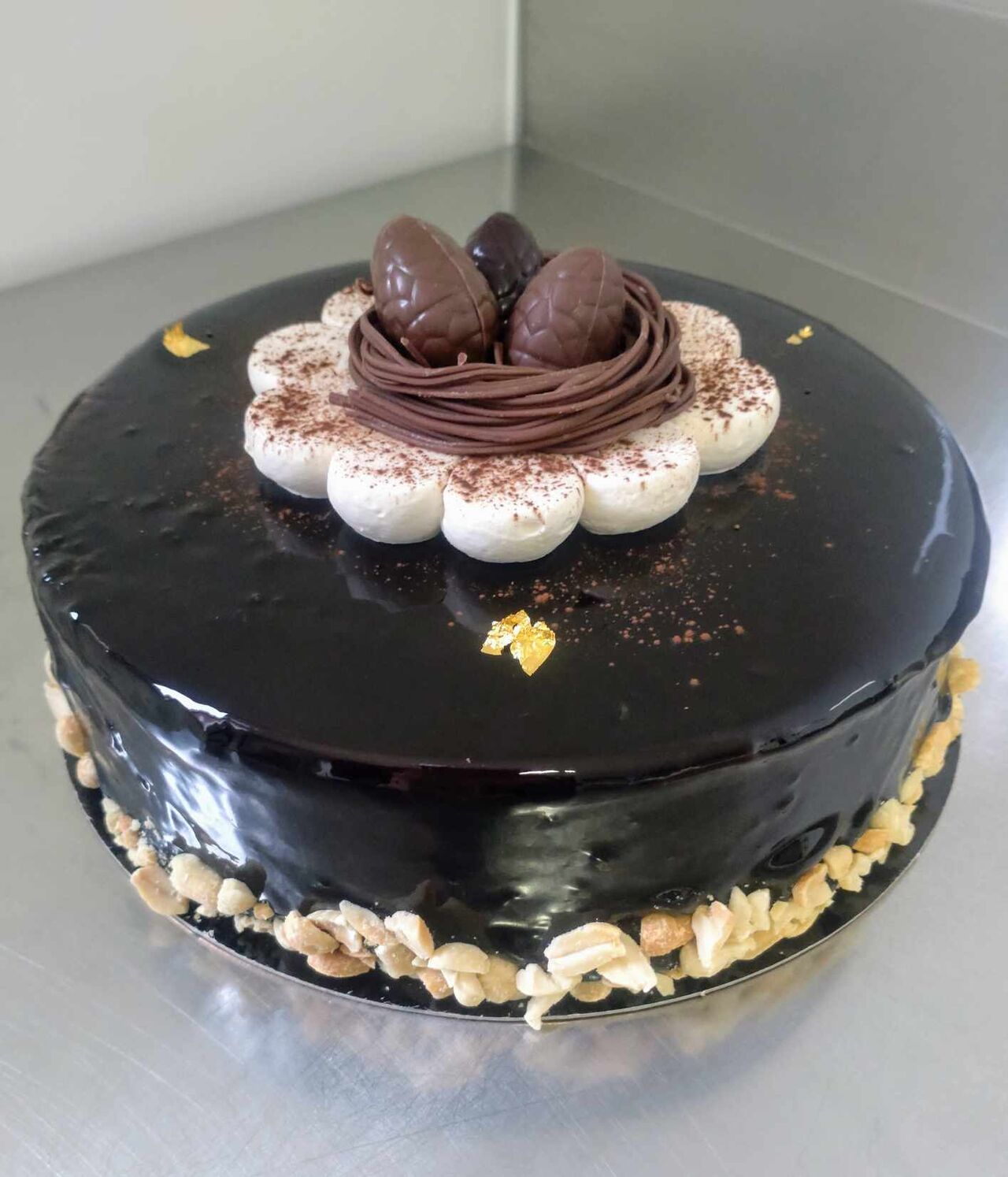 Entremet de Pâques Chocolat/cacahuète