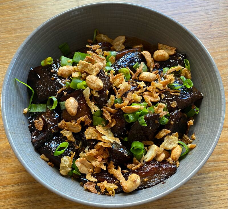 Aubergines caramélisées