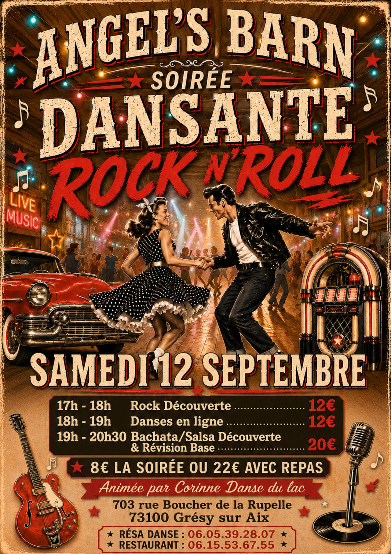 SAMEDI 12 SEPTEMBRE : SOIREE ROCK N'ROLL