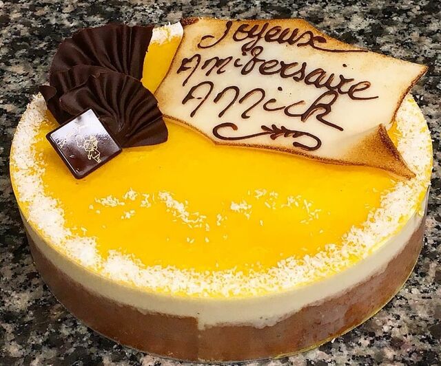 Entremet mangue-coco