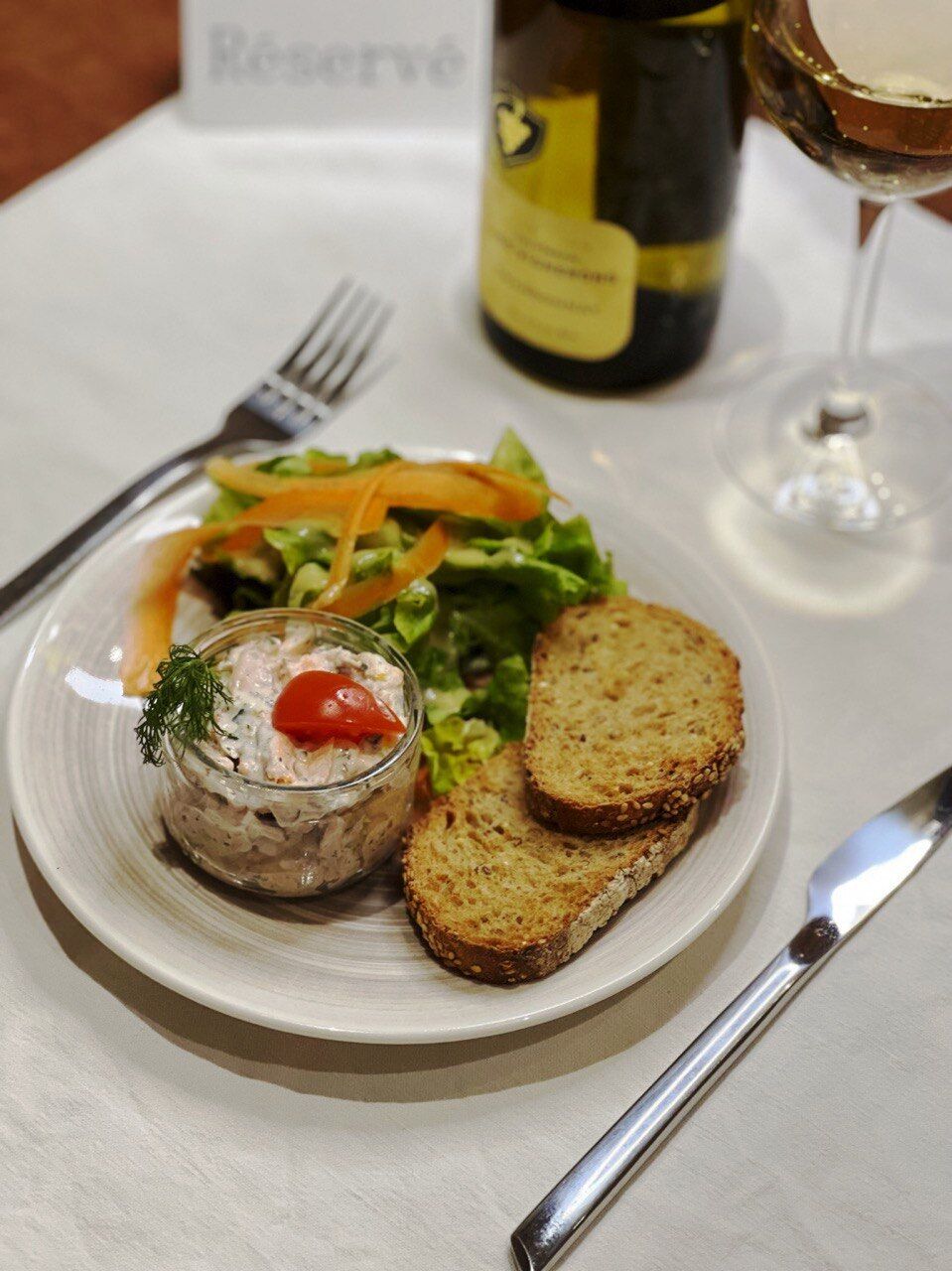 Rillettes de truite et ses toast