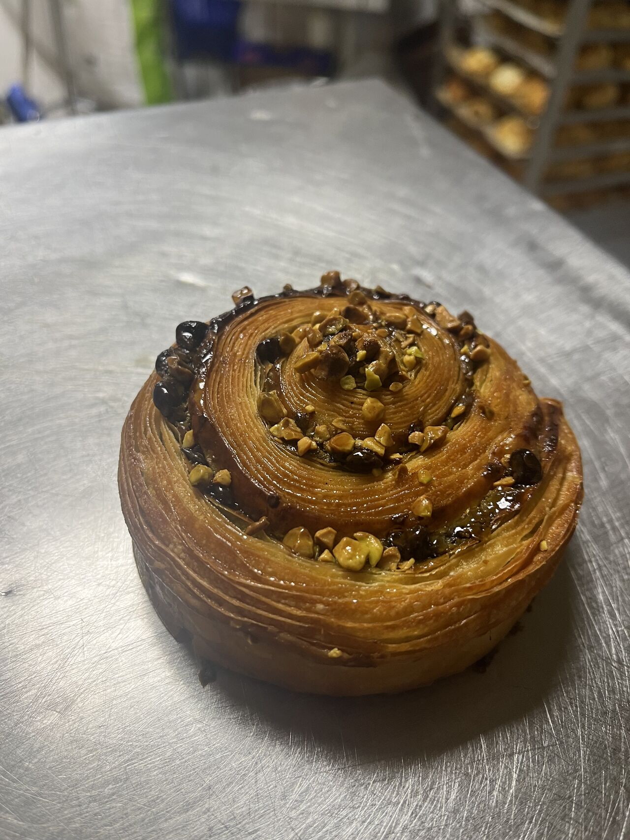 Rouler pistache chocolat