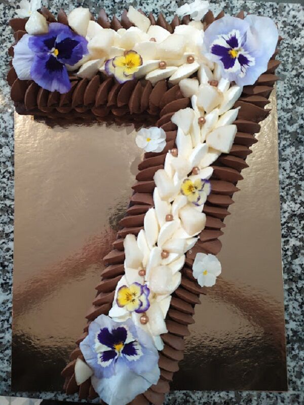 number cake chocolat poire 15/20 pers