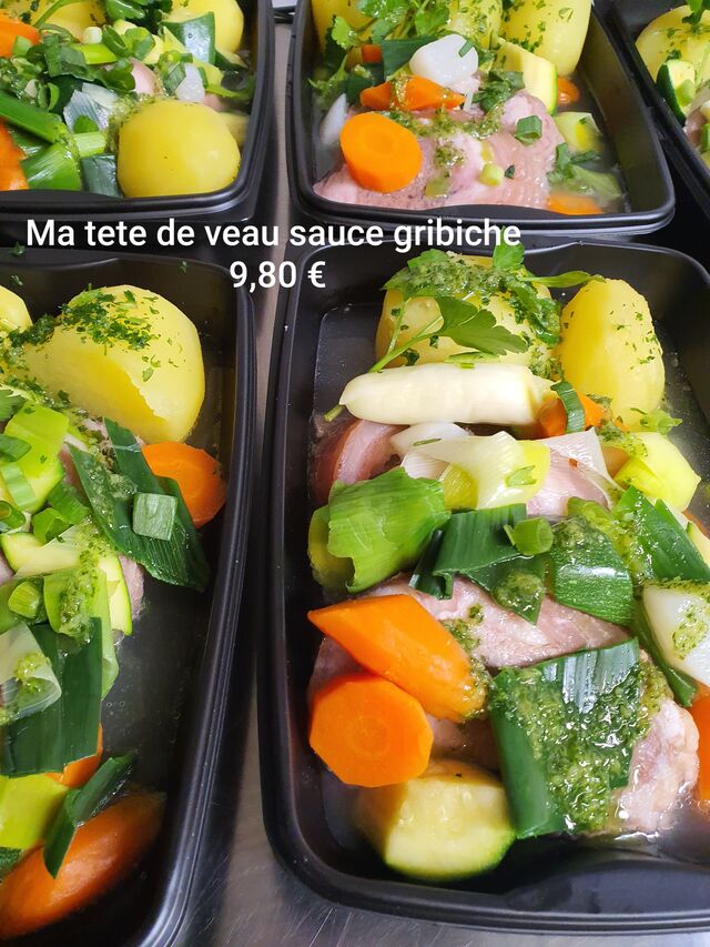 Ma tete de veau sauce gribiche 