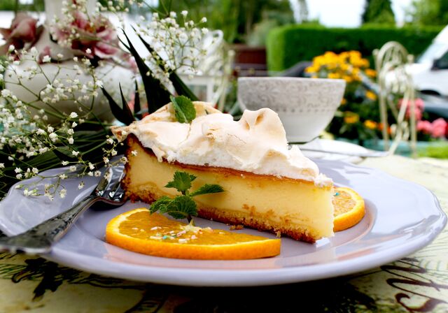 Käsekuchen mit Baiser