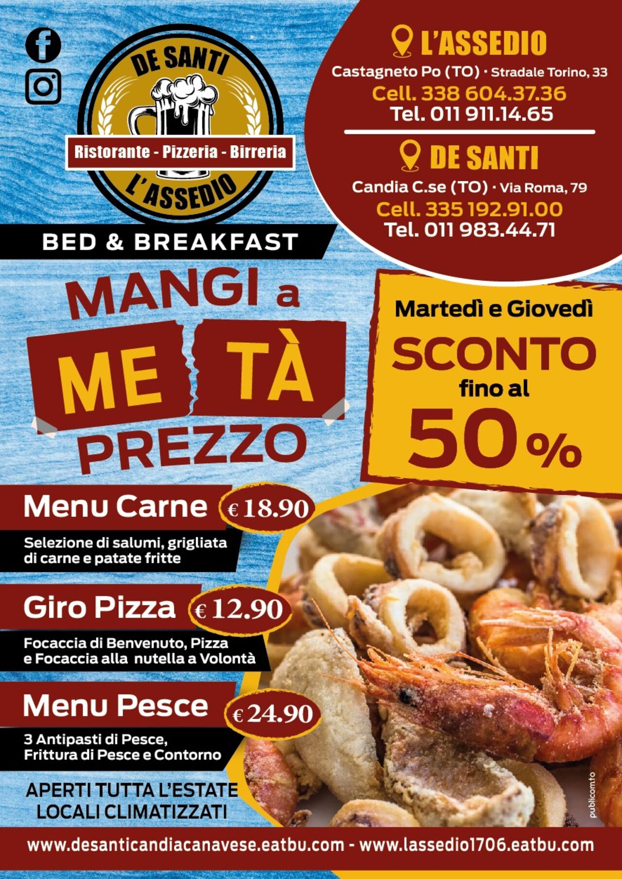 PROMOZIONI DEL MARTEDI E DEL GIOVEDI