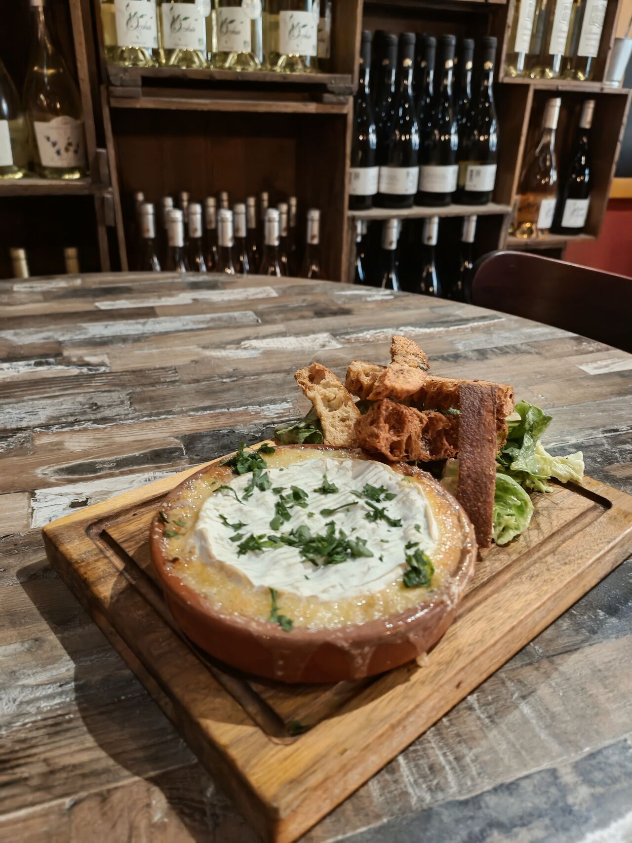 Camembert rôti lardons & oignons confits