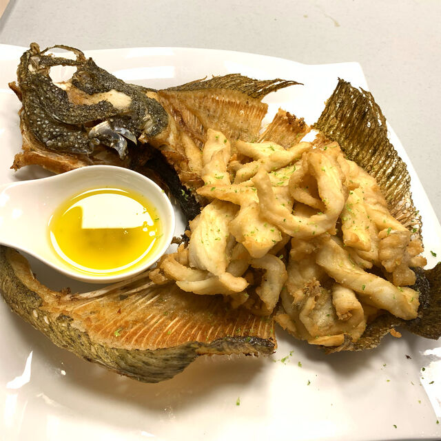 Rodaballo en barqueta 