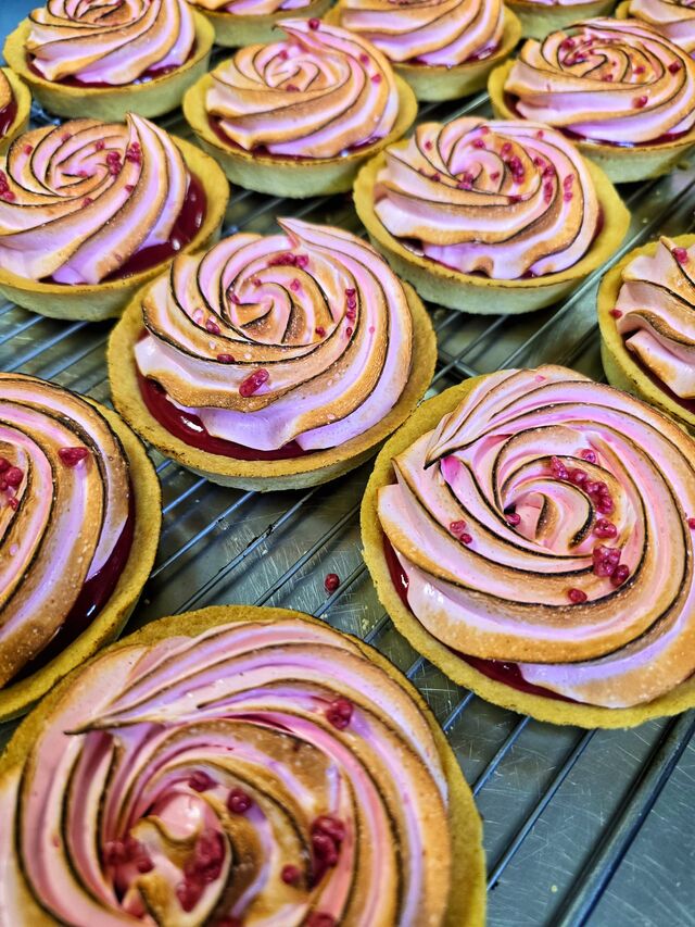 Tartelettes framboise meringués