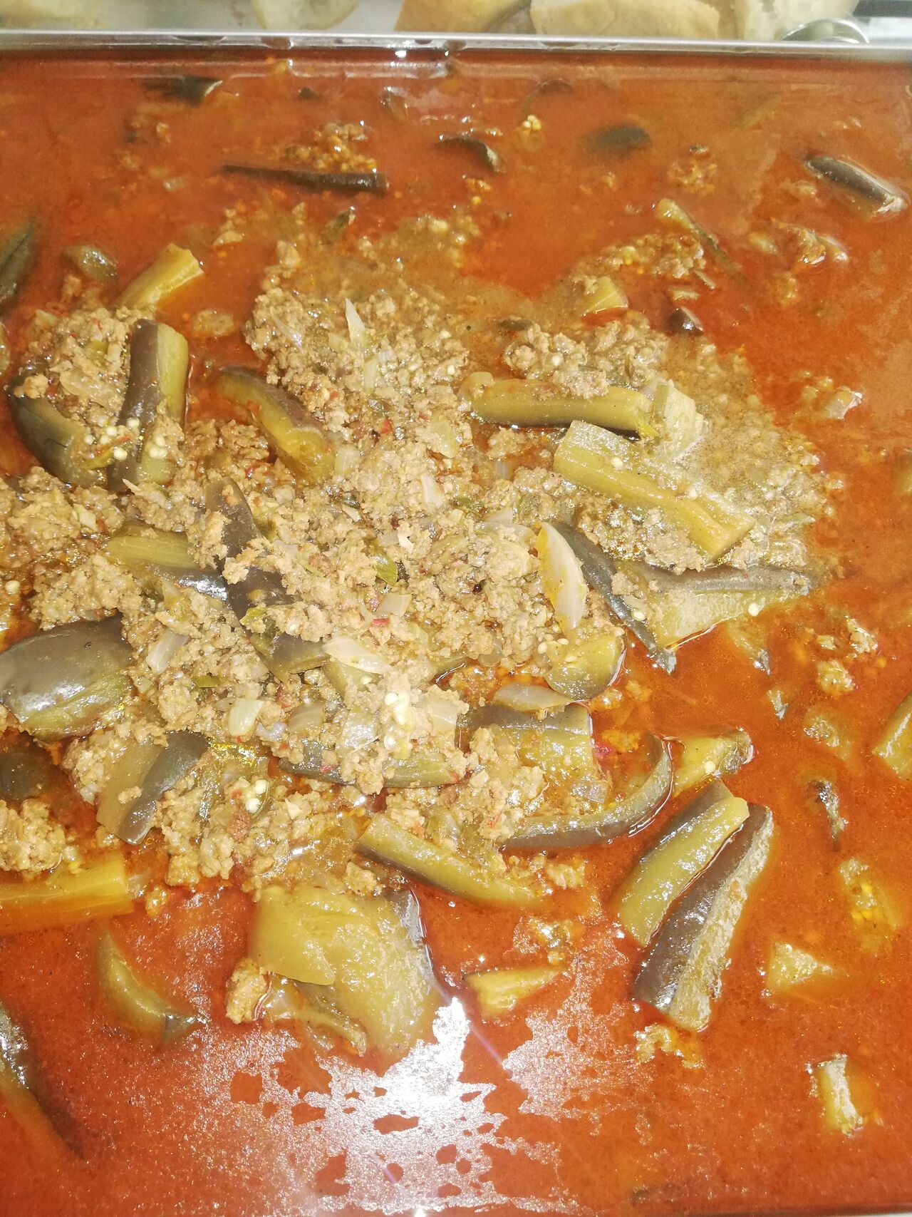 Melanzeni mit Faschiertem 