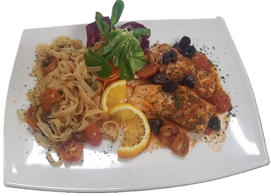 salmone alla mediterranea