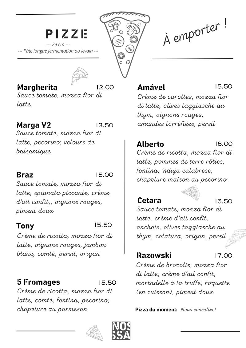 Menu Pizza Hiver 2025/2026