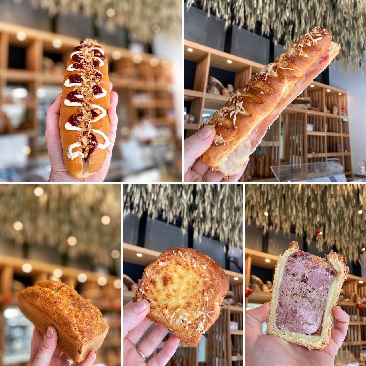 Hot dog, croque monsieur, cake jambon et olives, pâté en croûte 