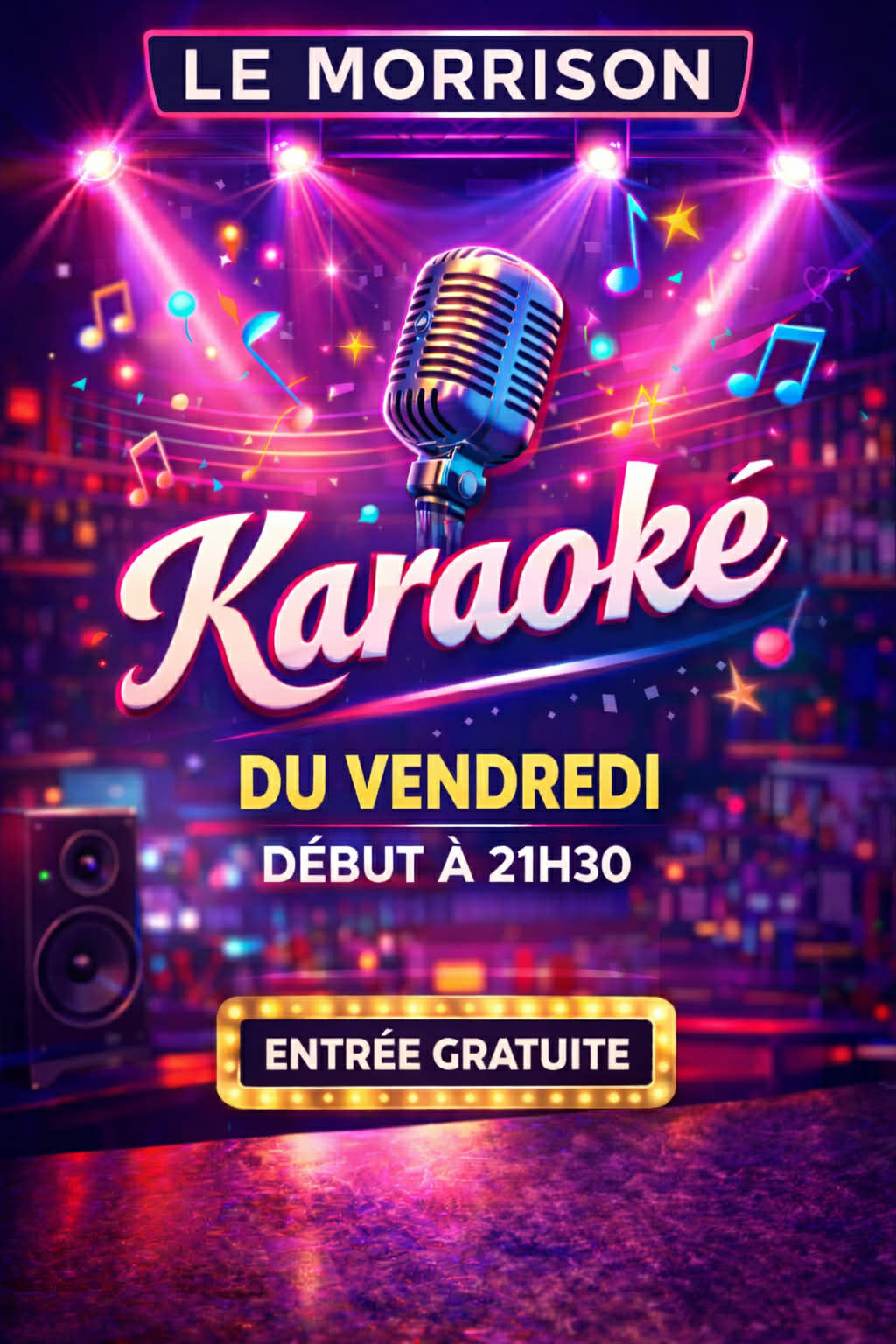 Karaoké tous les vendredis