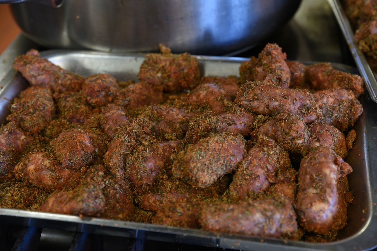 Préparation Rougail saucisses