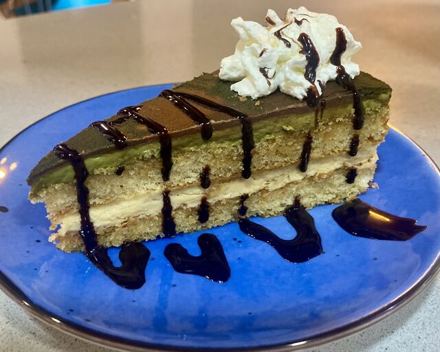 Tiramisú de té verde