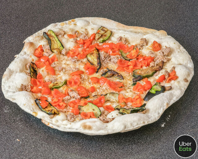  Focaccia Tonno, Zucchine, Pomodorini Mattone