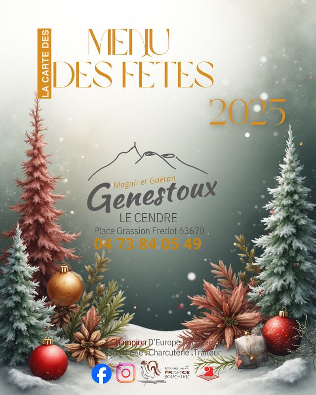 menu des fêtes 2025