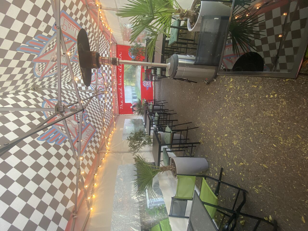 l'intérieur du barnum chauffé